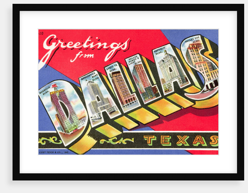 Greetings from Dallas, Texas Postcard by Anonymous