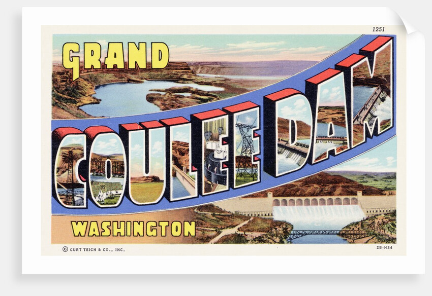 Greeting Card from Grand Coulee Dam, Washington by Anonymous