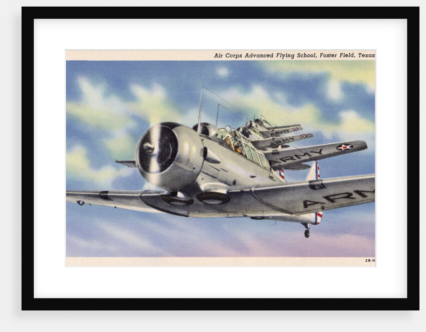 Trainer Planes on a Practice Flight by Anonymous