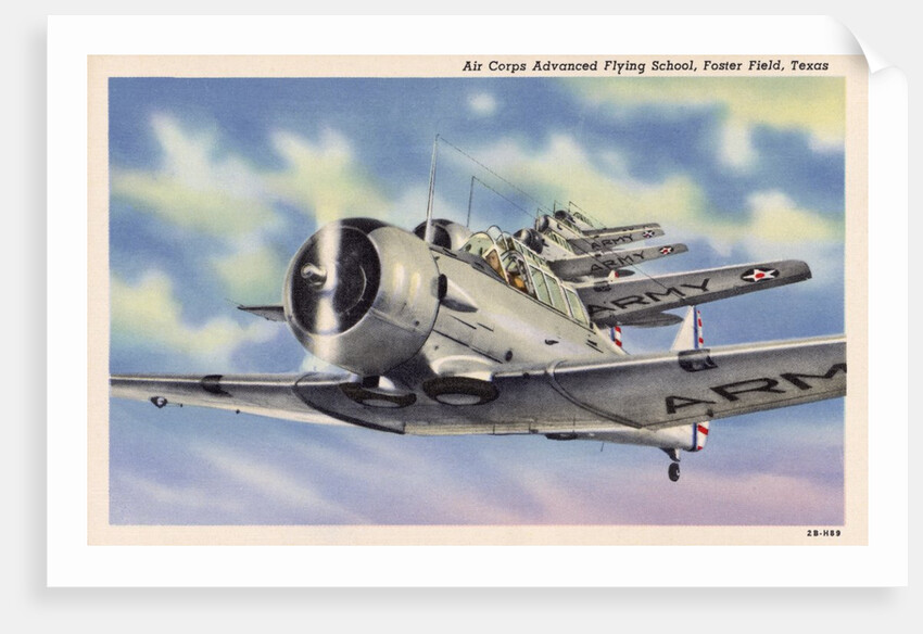 Trainer Planes on a Practice Flight by Anonymous