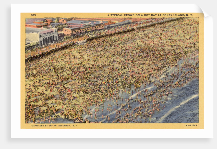 Crowded Beach on Coney Island by Anonymous