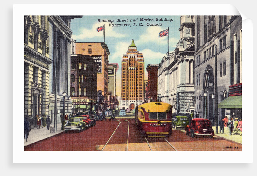 Trolley Car on Hastings Street by Anonymous