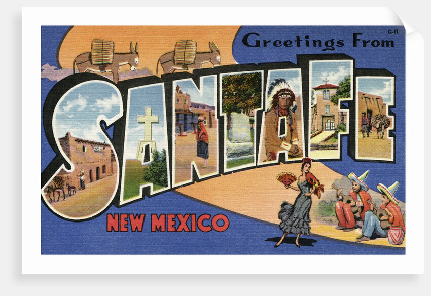 Greeting Card from Santa Fe, New Mexico by Anonymous