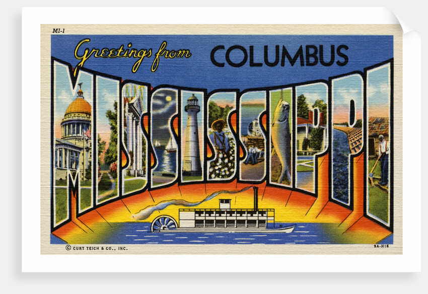 Greeting Card from Columbus, Mississippi by Anonymous