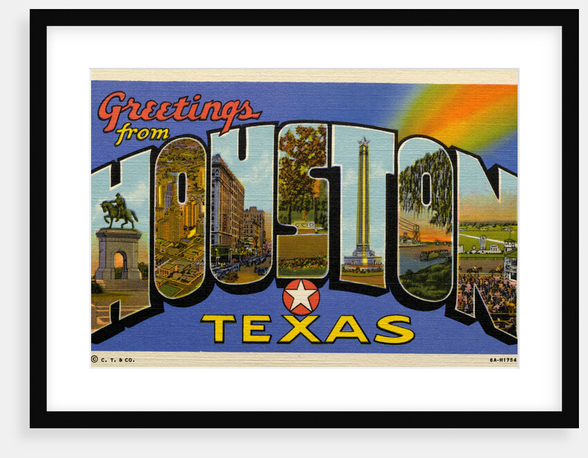 Greetings from Houston, Texas Postcard by Anonymous