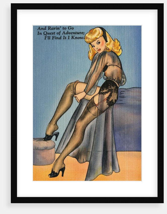 Illustration of Woman in Lingerie by Anonymous