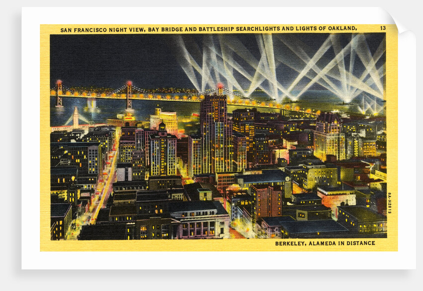 Searchlight Display in San Francisco Bay by Anonymous
