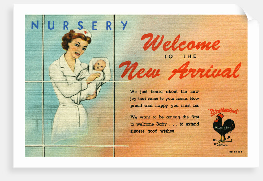 Card Welcoming a Newborn by Anonymous