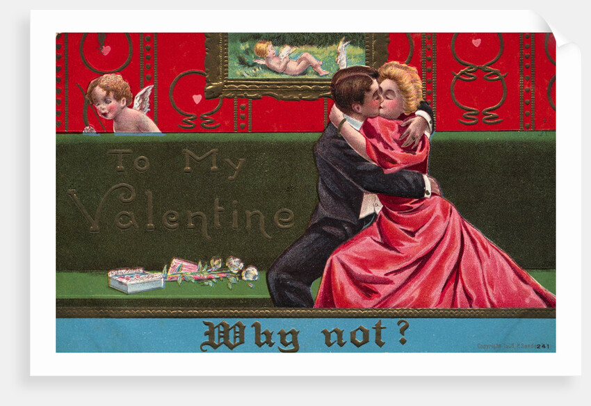 Postcard of Couple Embracing by Anonymous