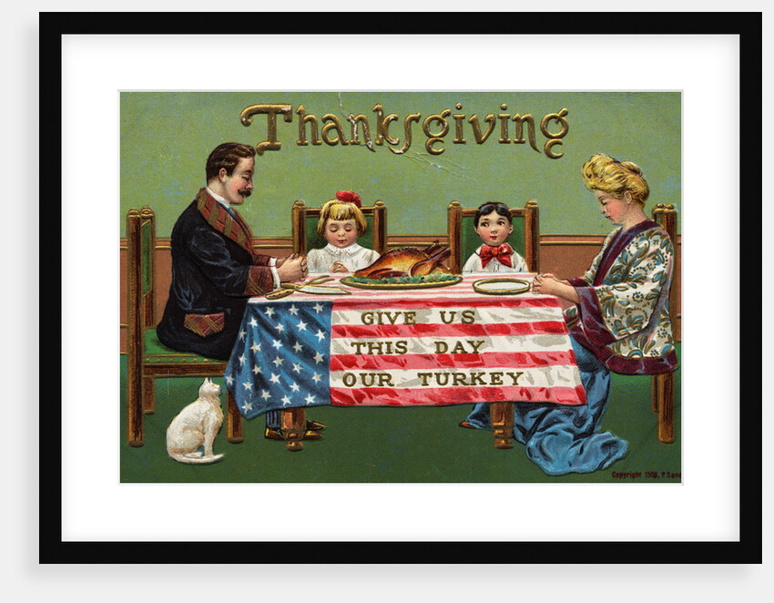 Give Us This Day Our Turkey Postcard by Anonymous