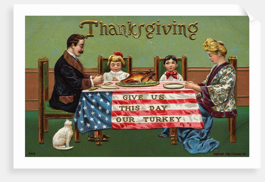 Give Us This Day Our Turkey Postcard by Anonymous