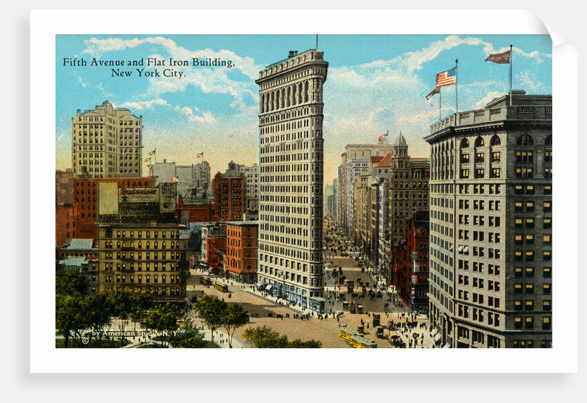 Postcard of Fifth Avenue and Flat Iron Building by Anonymous