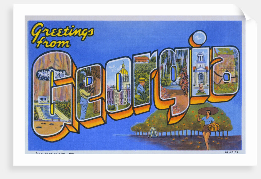 Postcard of Greetings from Georgia by Anonymous