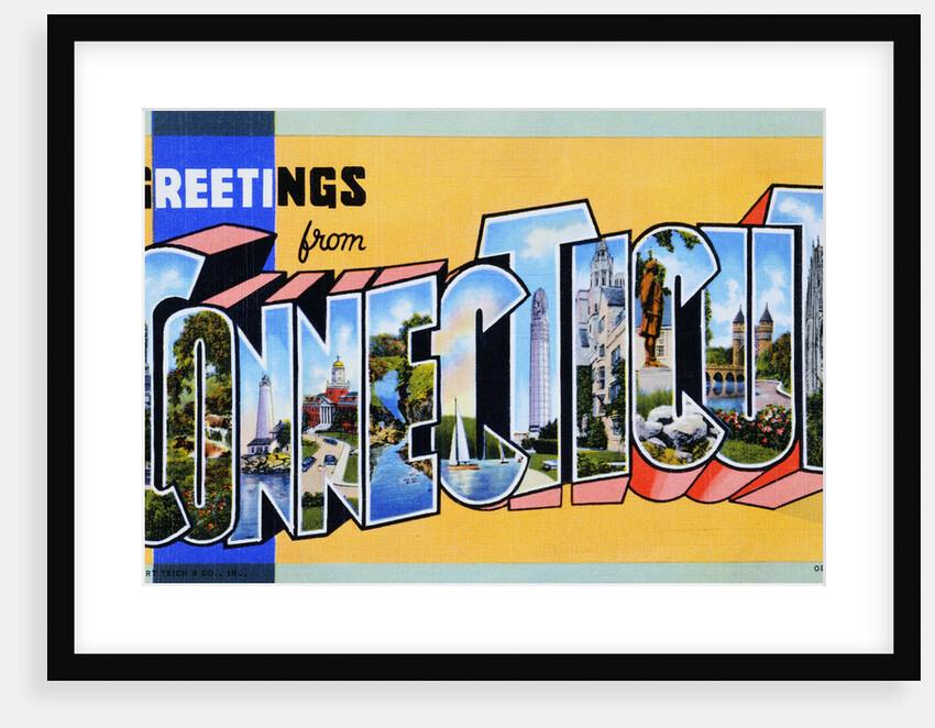Postcard of Greetings from Connecticut by Anonymous