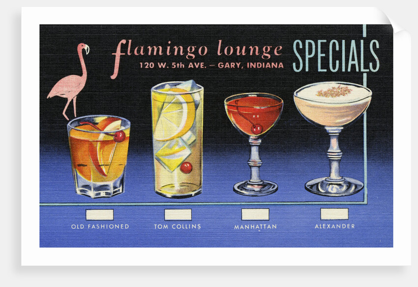 Flamingo Lounge Specials Menu and Drinks Card by Anonymous