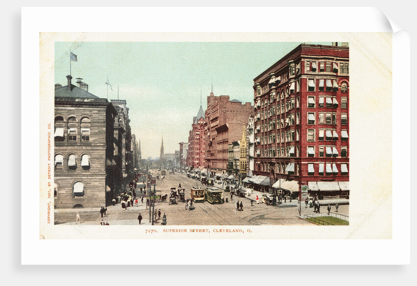 Superior Street, Cleveland, O. Postcard by Anonymous