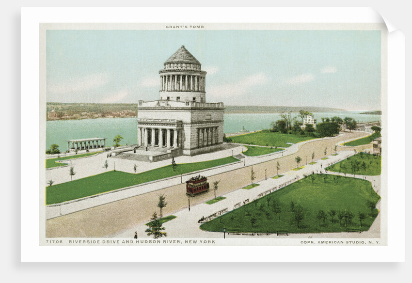 Grant's Tomb, Riverside Drive and Hudson River, New York Postcard by Anonymous