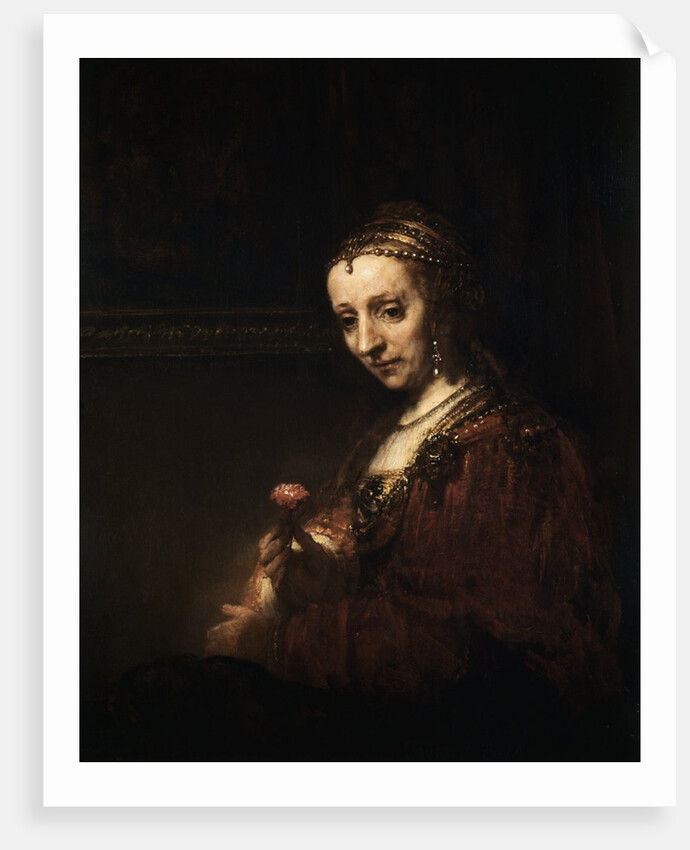 Lady with a Pink by Anonymous
