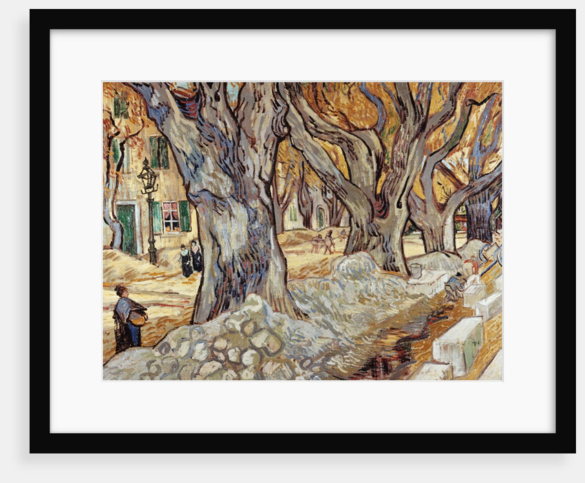 Road Menders in a Lane With Heavy Plane Trees by Vincent Van Gogh
