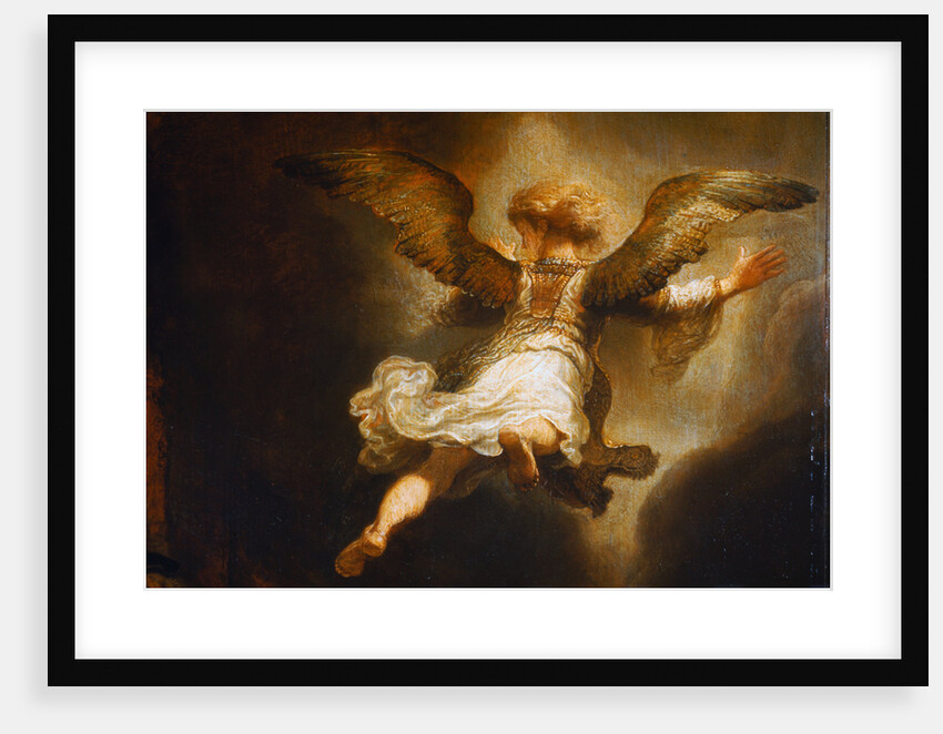 Detail of Angel Raphael Leaving Tobit and His Family by Rembrandt van Rijn