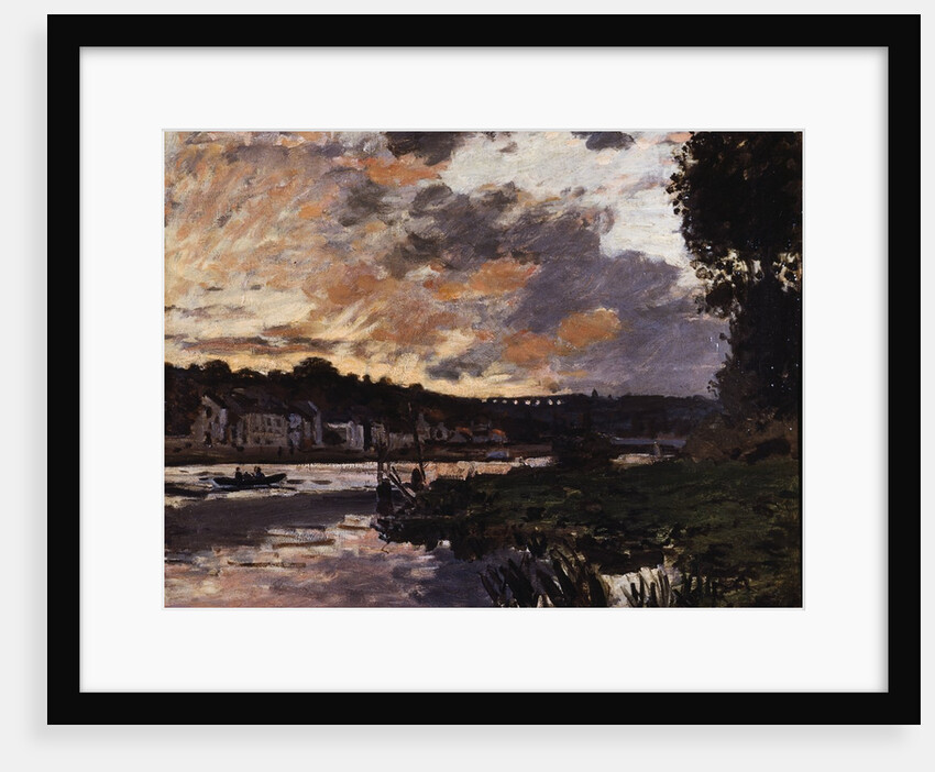 Seine at Bougival, Evening by Claude Monet