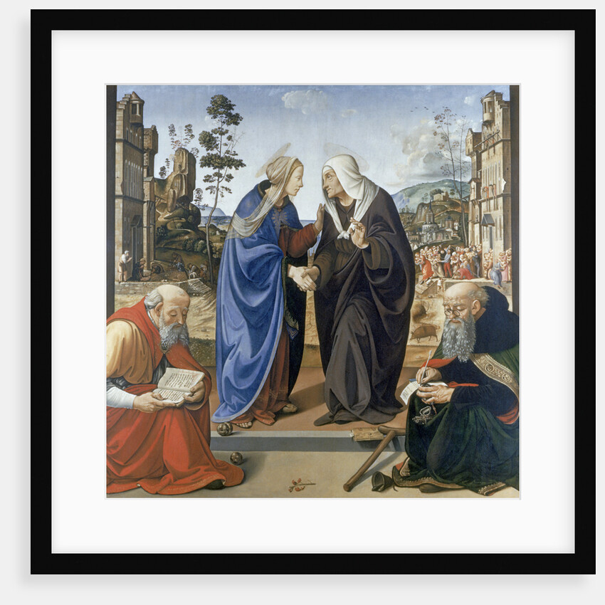 Visitation, With Saint Nicholas and Saint Anthony Abbot by Piero di Cosimo