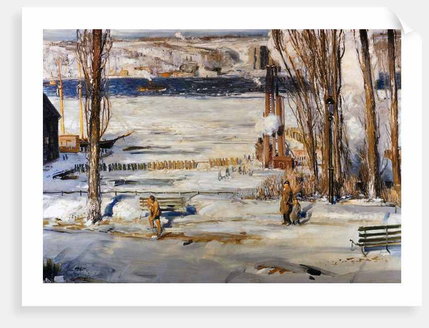 A Morning Snow, Hudson River by George Wesley Bellows