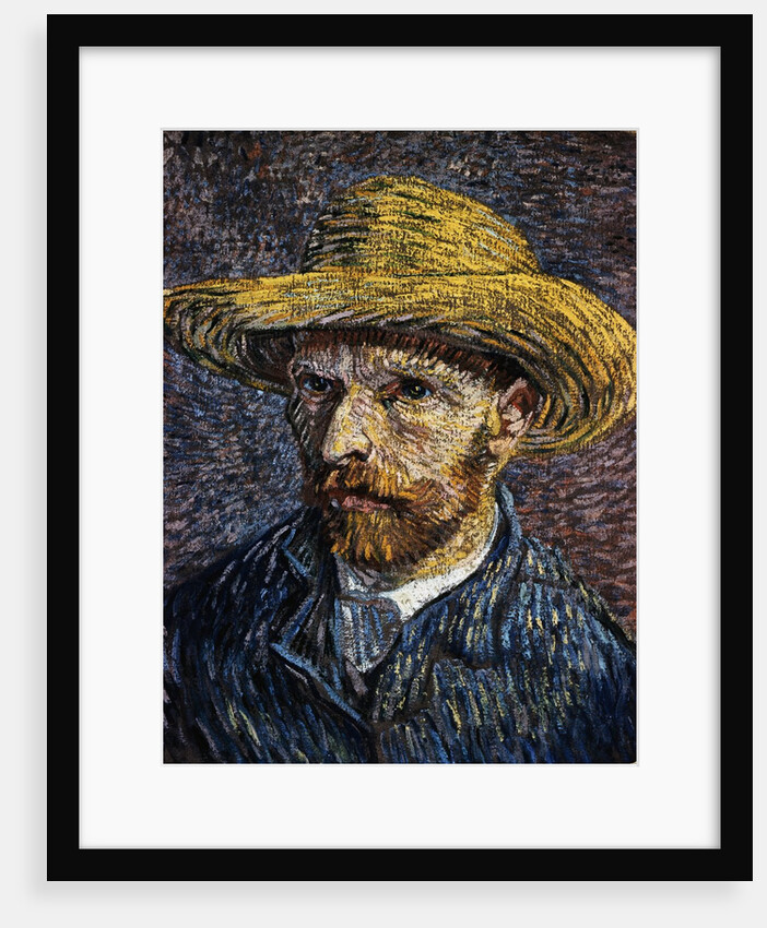 Self-Portrait with Straw Hat by Vincent Van Gogh
