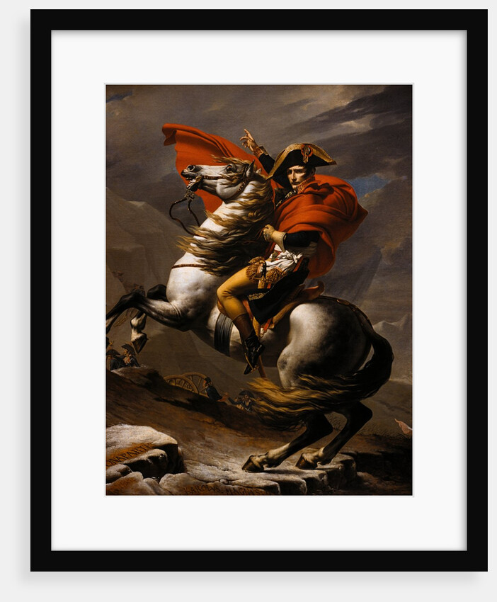 Napoleon on Horseback at the St. Bernard Pass by Jacques-Louis David