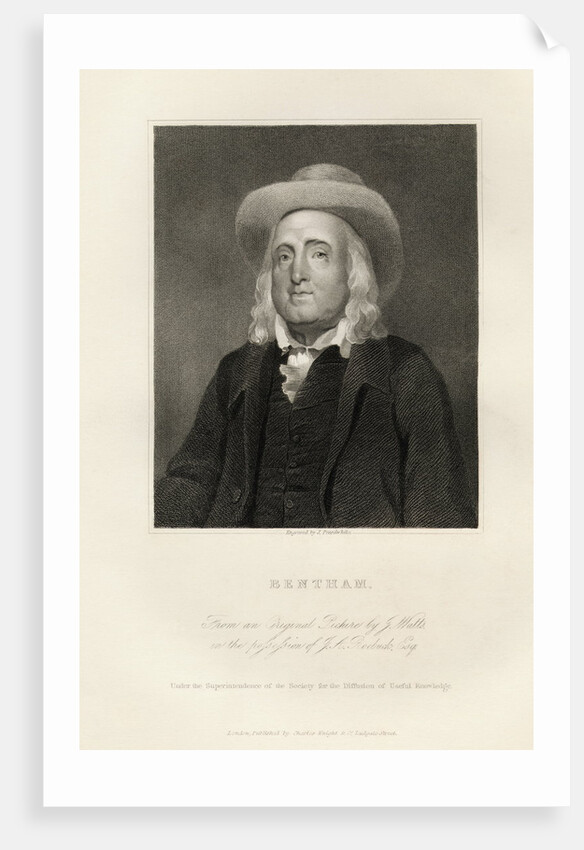 Engraved Portrait of Jeremy Bentham by Anonymous