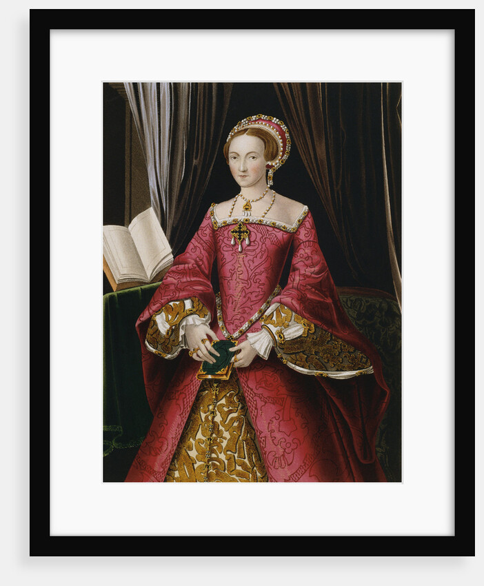 Portrait Print after Elizabeth Tudor by Hans Holbein