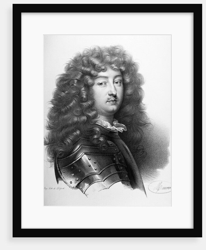 Engraved Portrait of Louis XIV, King of France by Anonymous