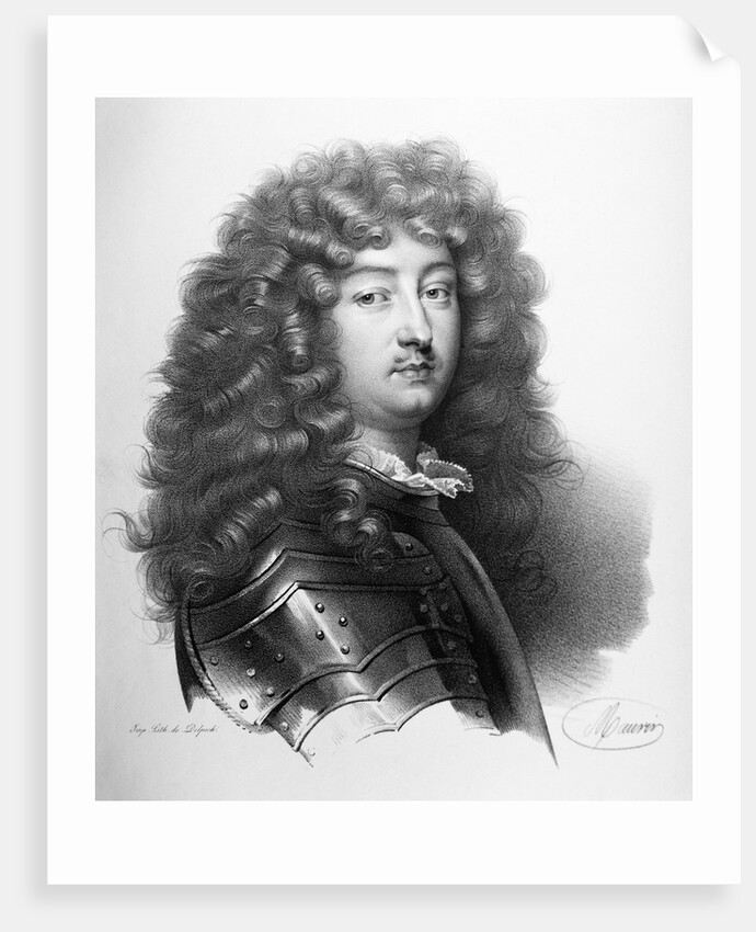 Engraved Portrait of Louis XIV, King of France by Anonymous