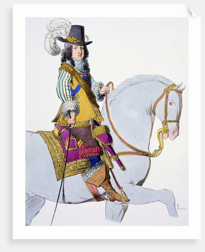Print Depicting King Louis XIV on Horseback by Anonymous