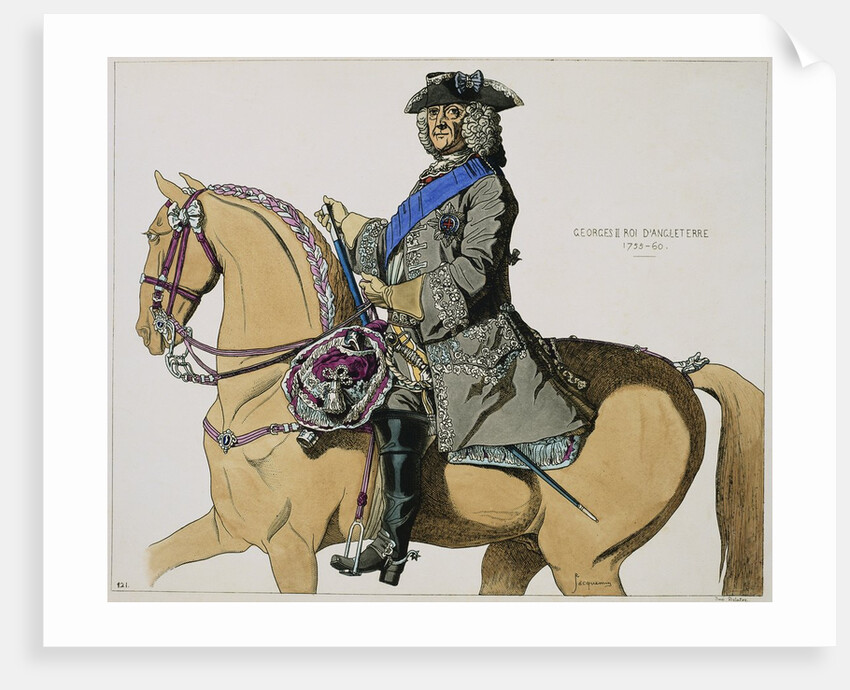 Print Depicting King George II on Horseback by Anonymous