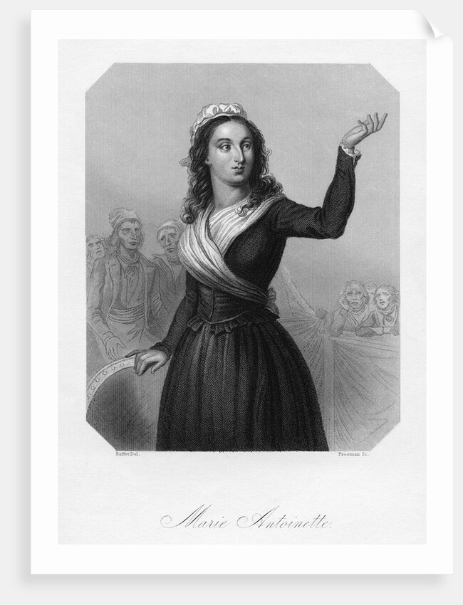 19th-Century British Engraving of Marie Antoinette by Anonymous