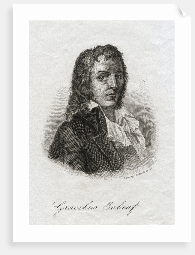 Engraved Portrait of Francois Noel "Gracchus" Babeuf by Anonymous
