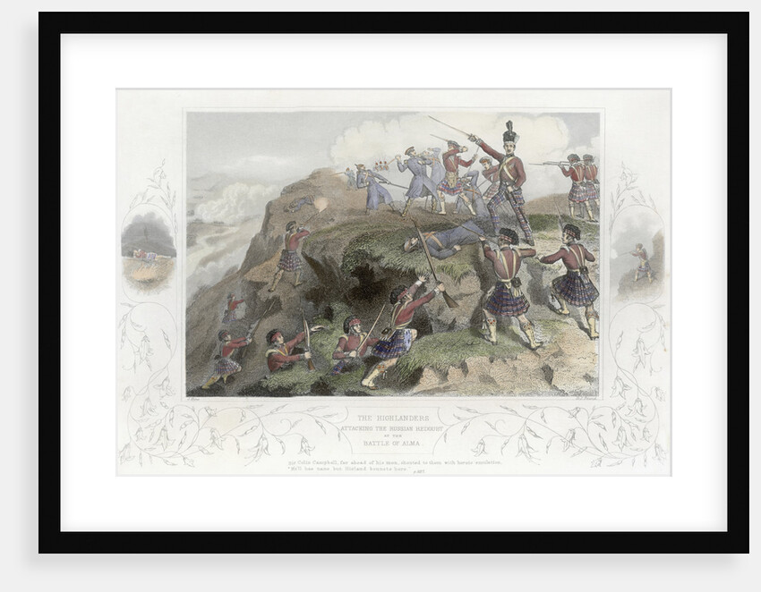 The Highlanders Attacking the Russian Redoubt at the Battle of Alma by D.J. Pound
