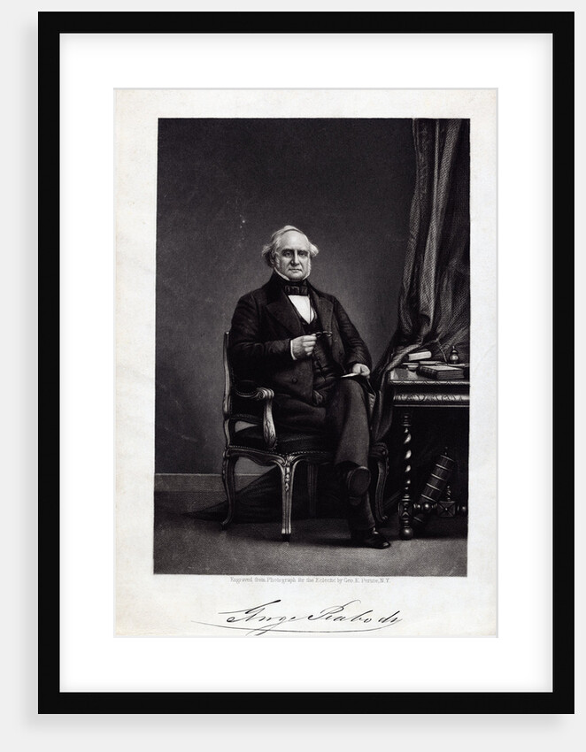 George Peabody Engraving by George Edward Perine