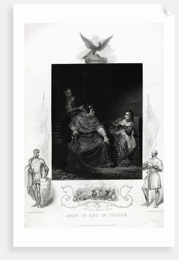 Joan of Arc in Prison Engraving from Shakespeare's Henry VI, Part I, Act V by Anonymous