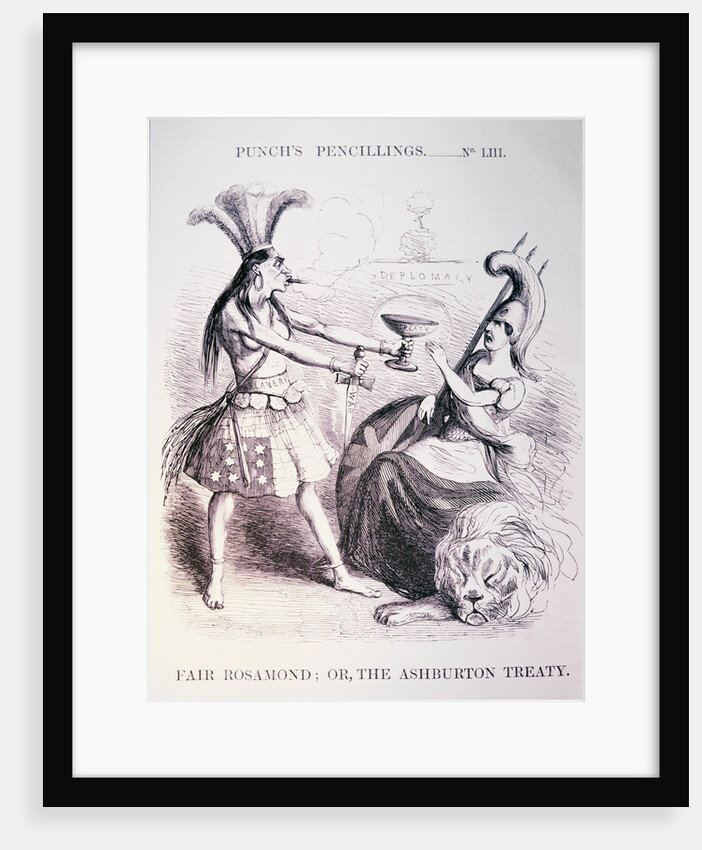 Fair Rosamond; Or, the Ashburton Treaty Magazine Illustration by Anonymous