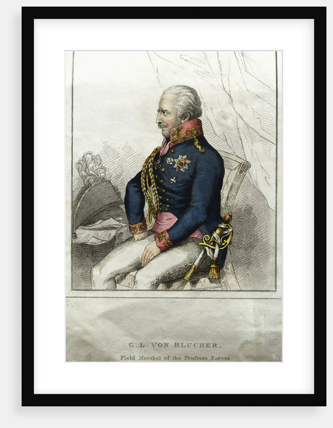 G.L. von Blucher: Field Marshal of the Prussian Forces Engraving by Anonymous