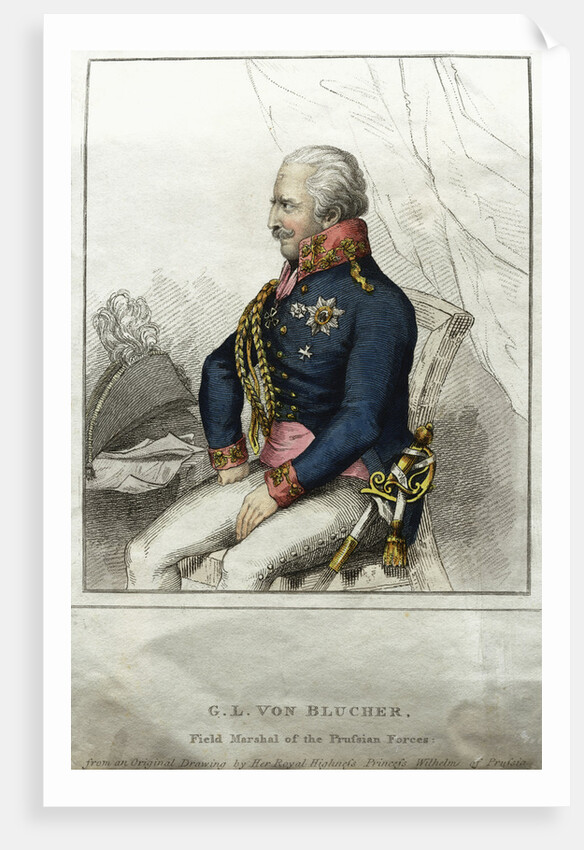 G.L. von Blucher: Field Marshal of the Prussian Forces Engraving by Anonymous