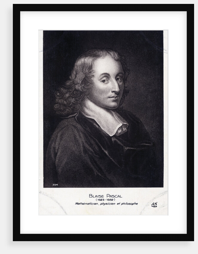 Blaise Pascal Engraving by Henry Hoppner Meyer