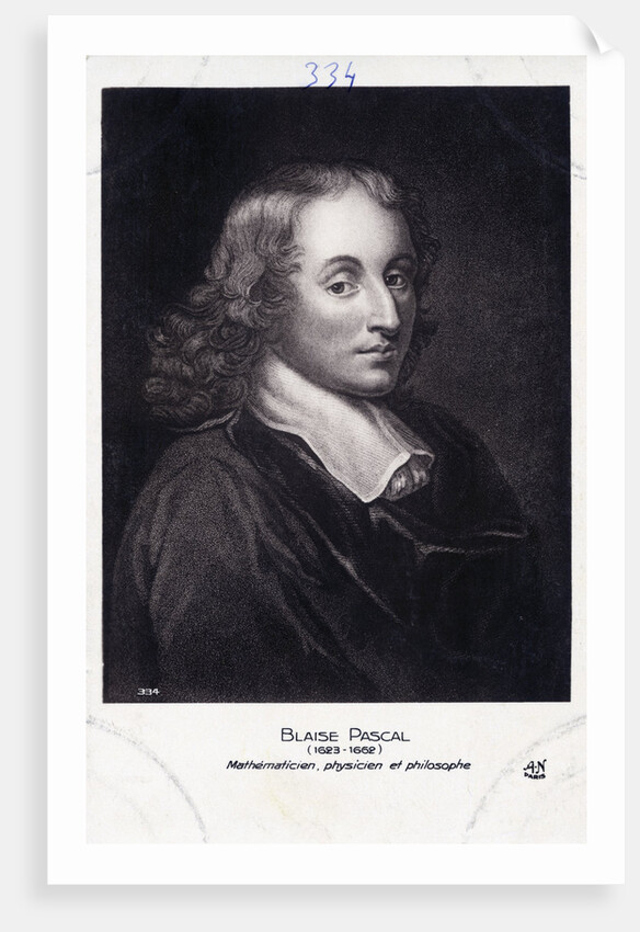 Blaise Pascal Engraving posters & prints by Henry Hoppner Meyer