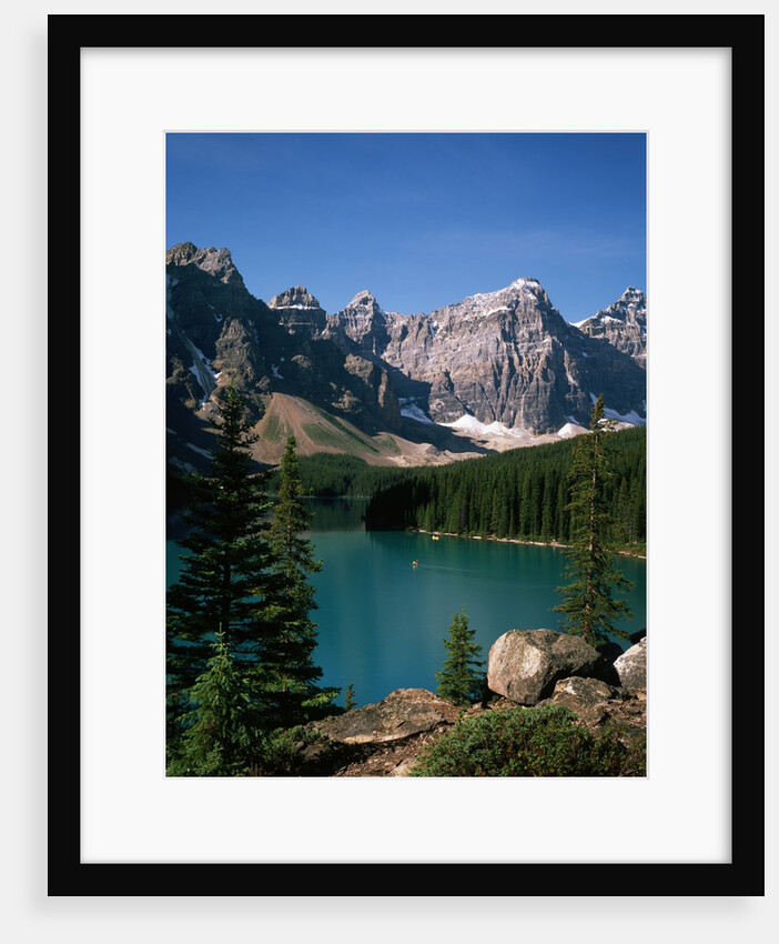 Moraine Lake and Surrounding Mountains by Anonymous