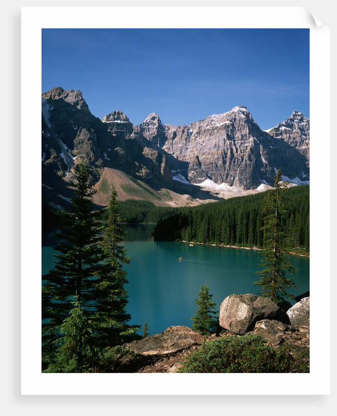 Moraine Lake and Surrounding Mountains by Anonymous