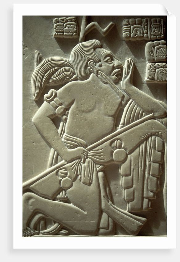 Sculpture of a Mayan Warrior by Anonymous
