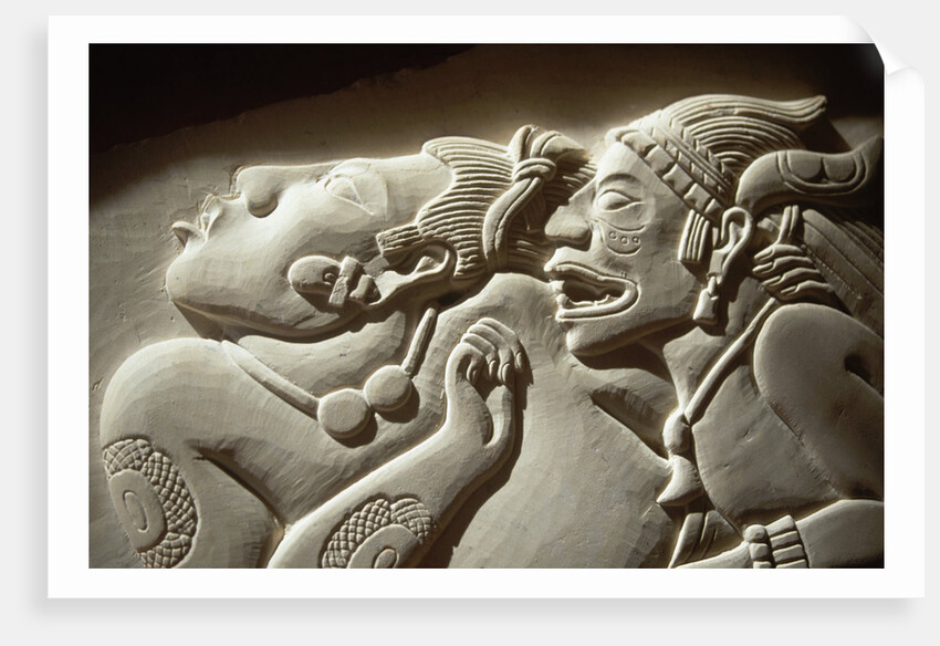 Sculpture of a Mayan Warrior by Anonymous