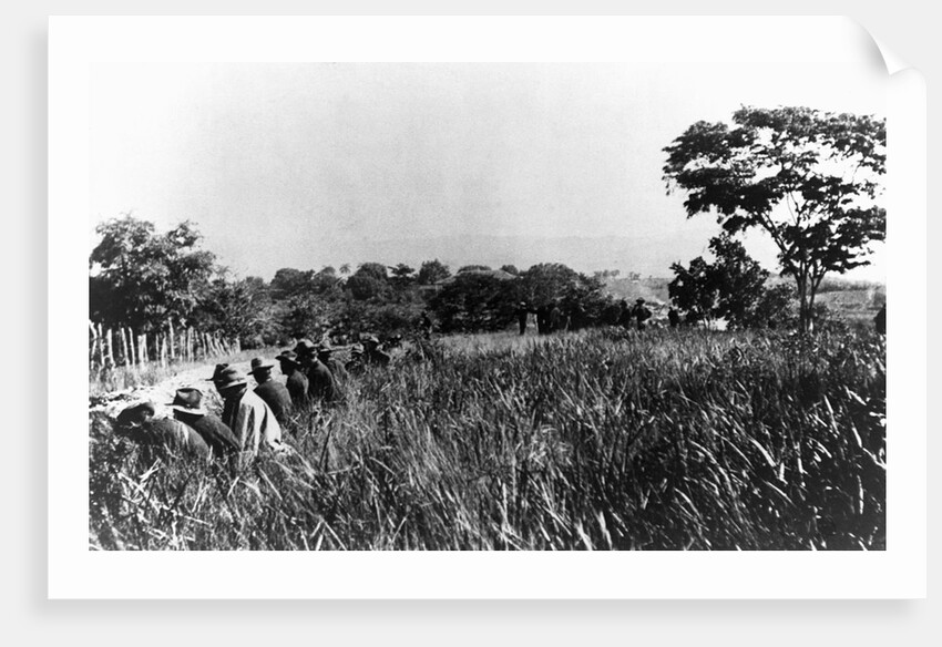 In front line trenches during attack on San Juan Hill during Spanish-American War. July 1, 1898. by Anonymous
